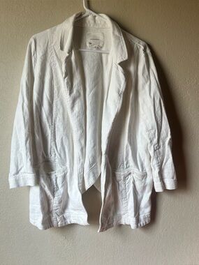 By Anthropologie Linen Blend Blazer